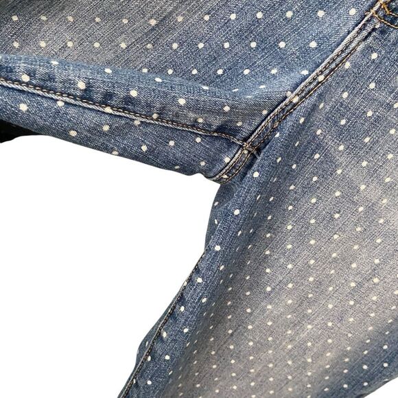 Chicos Platinum Skimmer Denim Dot Jeans in Size 1 (medium) - Picture 6 of 8